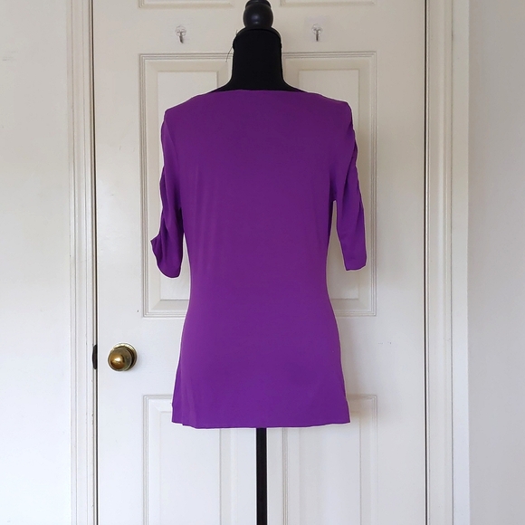 NWT. The Limited Rayon and Spandex Cowl Neck Half Sleeve with elastic Blouse. - Picture 2 of 4